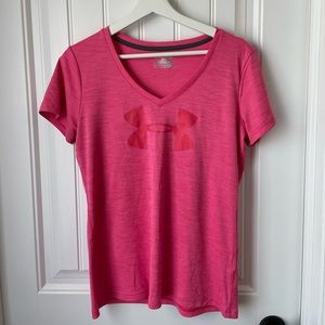 Pink Underarmour Athletic T-Shirt, Loose fit
